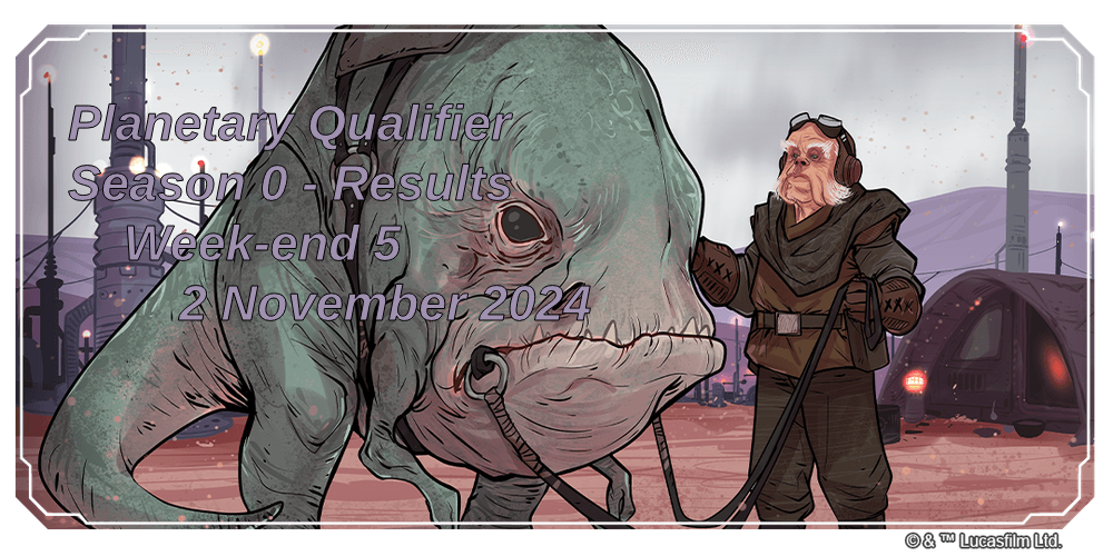 Planetary Qualifier Week-end 5 : 2 November 2024 Results